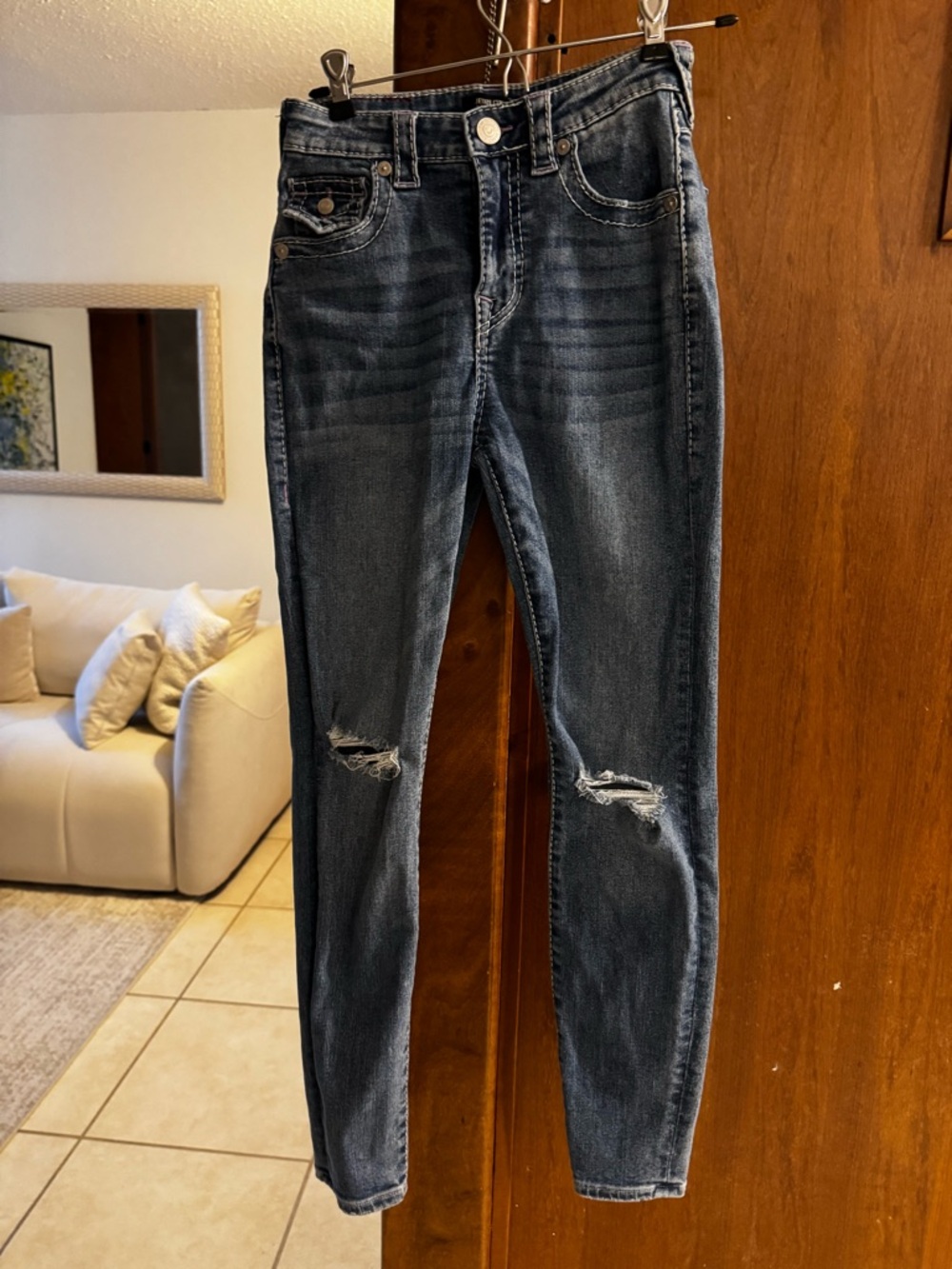 True Religion Women's Jeans - Jennie Curvy High Rise Super Skinny